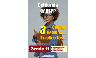 California CAASPP Pack of 3 College Readiness Tests for Grade 11