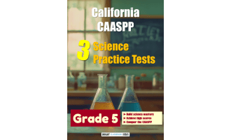 California CAASPP Pack of 3 Science Tests for Grade 5