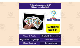 Calling Someone's Bluff | Figurative Language Activity | Micro-Learning Deck
