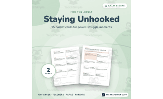 Calm Adult Pocket Cards: Avoid Power Struggles and Stay Steady