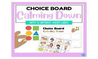 Calming Down Choice Board