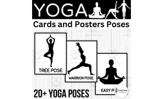 Calming Yoga Poses Posters: 20+ Black and White for Stress Relief!