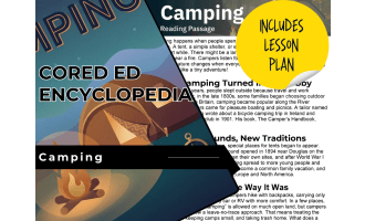 Camping Reading Comprehension Passage - Cored Ed Encyclopedia