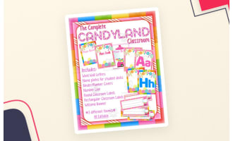 Candyland Classroom Decor – Editable Bundle