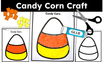 Candy Corn Craft - Arts and Crafts