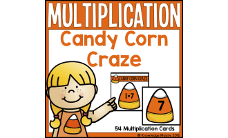 Candy Corn Craze - 54 Free Multiplication Task Cards