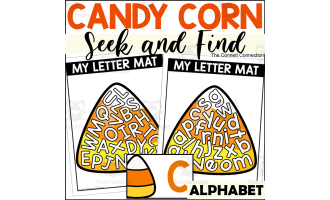 Candy Corn Letter Recognition Seek and Find Mats