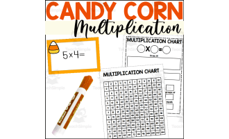 Candy Corn Multiplication Math Station and Flash Cards