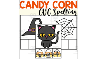 Candy Corn Spelling CVC Word Cards