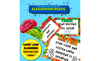 Candy land classroom decoration class rules