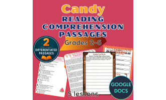 Candy Reading Comprehension Passages and Questions Google Docs
