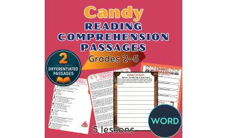Candy Reading Comprehension Passages and Questions Word