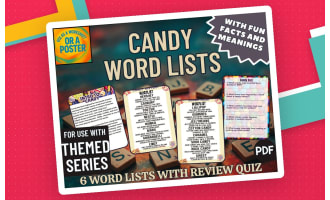 Candy Word List Posters – Anchor Charts (Grades 2–5)