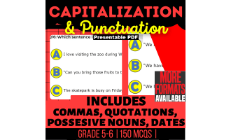 Capitalization and Punctuation Questions Grade 5-6 (Presentable PDF)