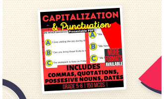 Capitalization and Punctuation Questions Grade 5-6 (Presentable PDF)