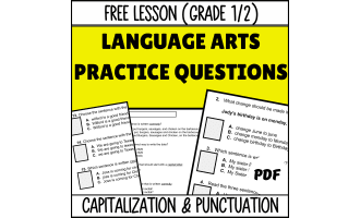 Capitalization and Punctuation Sample - Grades 1-2 Grammar (PDF)