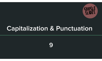 Capitalization and Punctuation Sample - Grades 1-2 Grammar (Slides)