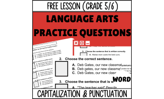 Capitalization and Punctuation Sample Lesson Grade 5-6 (Word)