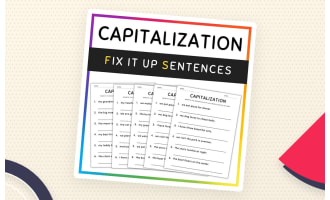 Capitalization Practice and Activities, 1st Grade Grammar Worksheets