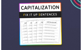 Capitalization Practice and Activities, 3rd Grade Grammar Worksheets