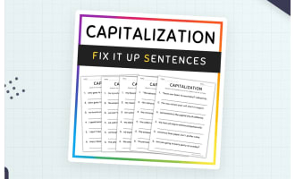 Capitalization Practice and Activities, 4th Grade Grammar Worksheets