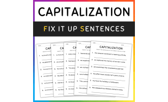 Capitalization Practice and Activities, 5th Grade Grammar Worksheets