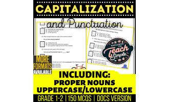 Captitalization and Punctuation Practice Questions - Grades 1-2 (Docs)