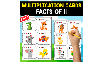 CARDS OF MULTIPLICATION OF 11 | 20 FREE FLASHCARDS