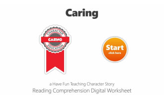 Caring Reading Comprehension Digital Worksheet