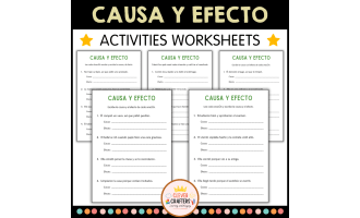 Cause and Effect Grammar Worksheets in Spanish