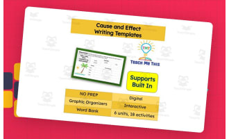 Cause and Effect Writing Templates | Digital Graphic Organizers