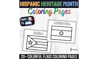Celebrate Hispanic Heritage Month: 20+ Colorful Flags Coloring Pages