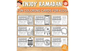 Celebrate the Ramadan Season with Fun and Engaging Coloring Cards!