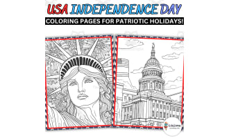 Celebrations: USA Independence Day Coloring Pages - Patriotic Holiday