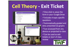 Cell Theory - Digital Exit Ticket and Review Activity