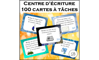 Centre d'écriture - 100 CÀT / FRENCH Writing Center - Task Cards