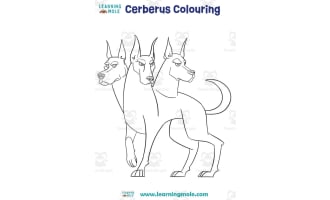 Cerberus Coloring Activity – Greek Myth Creature