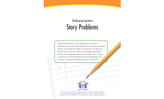 Challenging Equations: Story Problems Printable Workbook