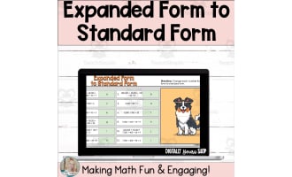 Change Expanded Form to Standard Form Digital Self-Checking Activity