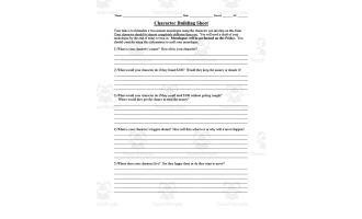 Character Building Sheet