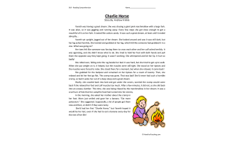 Charlie Horse - Reading Comprehension Worksheet