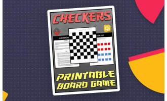 Checkers Printable Board Game (Editable Google Slides)