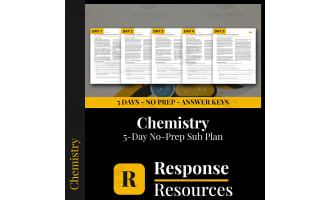 Chemistry Emergency Sub Plans - 5 Days No Prep Reading Worksheets