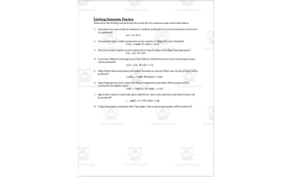 Chemistry: Limiting Reactants Practice