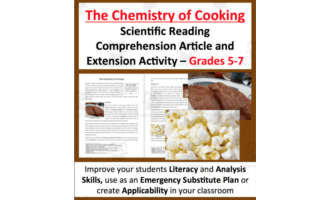 Chemistry of Cooking - Digital Science Reading Article - Grades 5-7