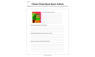 Chicka Chicka Boom Boom Authors Worksheet