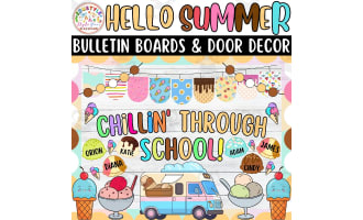 Chillin' Through School!: Summer Bulletin boards And door Decor kit