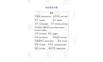 Chinese: My Wish Upon A Star Reading Worksheets