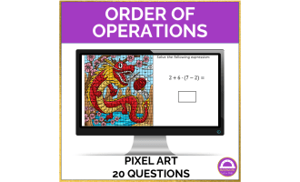 CHinese New Year Math Activity Operations with Fractions Pixel Art