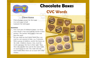 Chocolate Box CVC Words pack - fun sounding out practice!